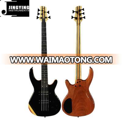 Wholesale High Quality Factory Direct Sale 5 Strings Mahogany+Basswood+Rosewood Body Bass Guitars