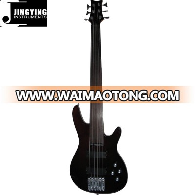 Wholesale Factory Direct Sale Custom 6 Strings Fretless Bass Guitar