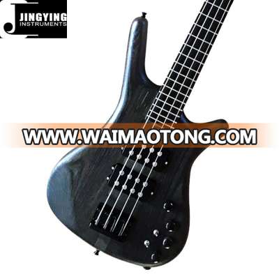 Wholesale High Quality Factory Direct Sale 4 Strings Elm Top Full Body W Bass Guitars